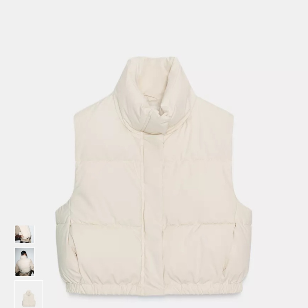 NWOT Zara coated puffer vest